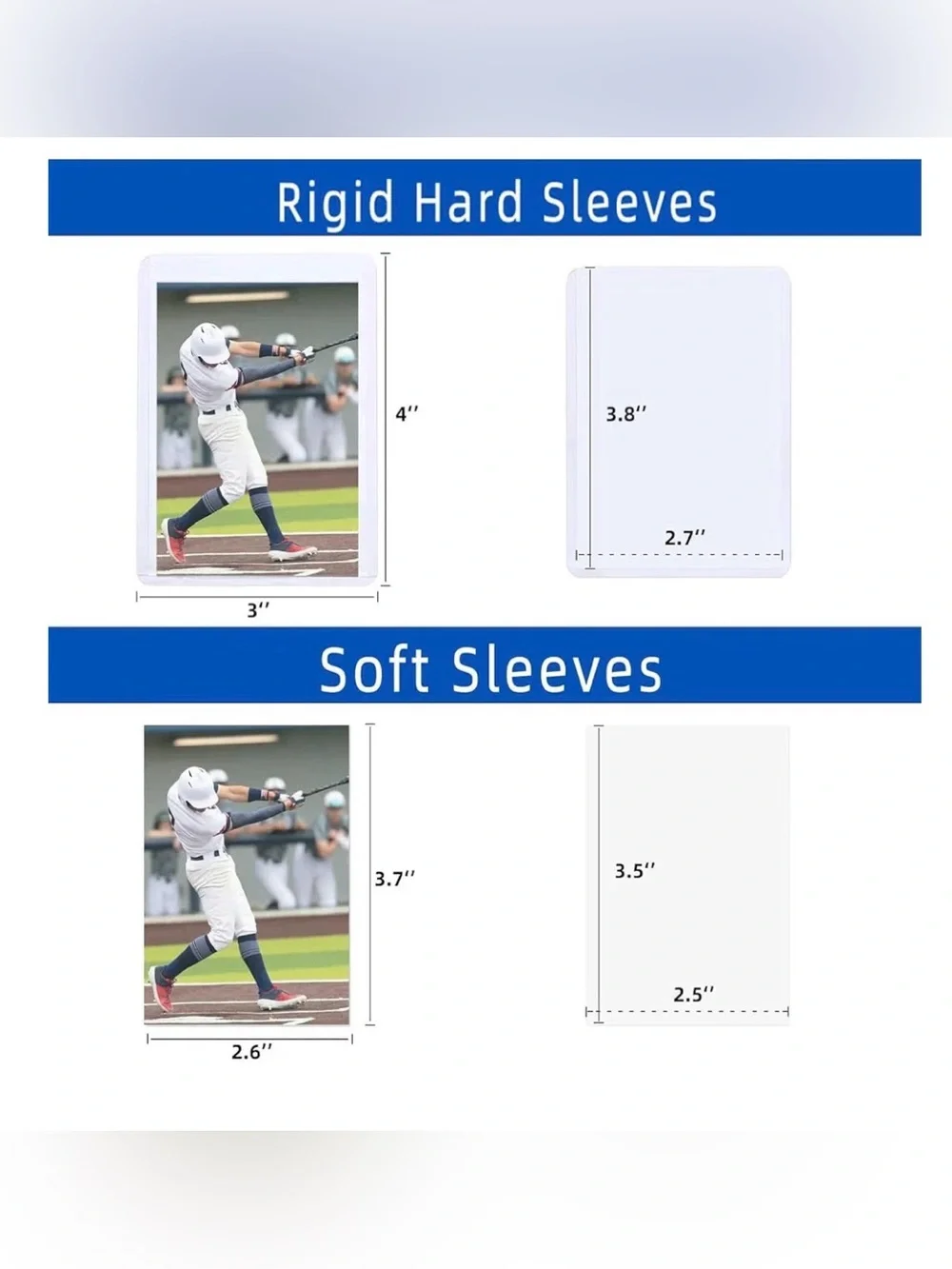 Baseball Cards Protectors for Sports Football Game Cards. 400 total 001